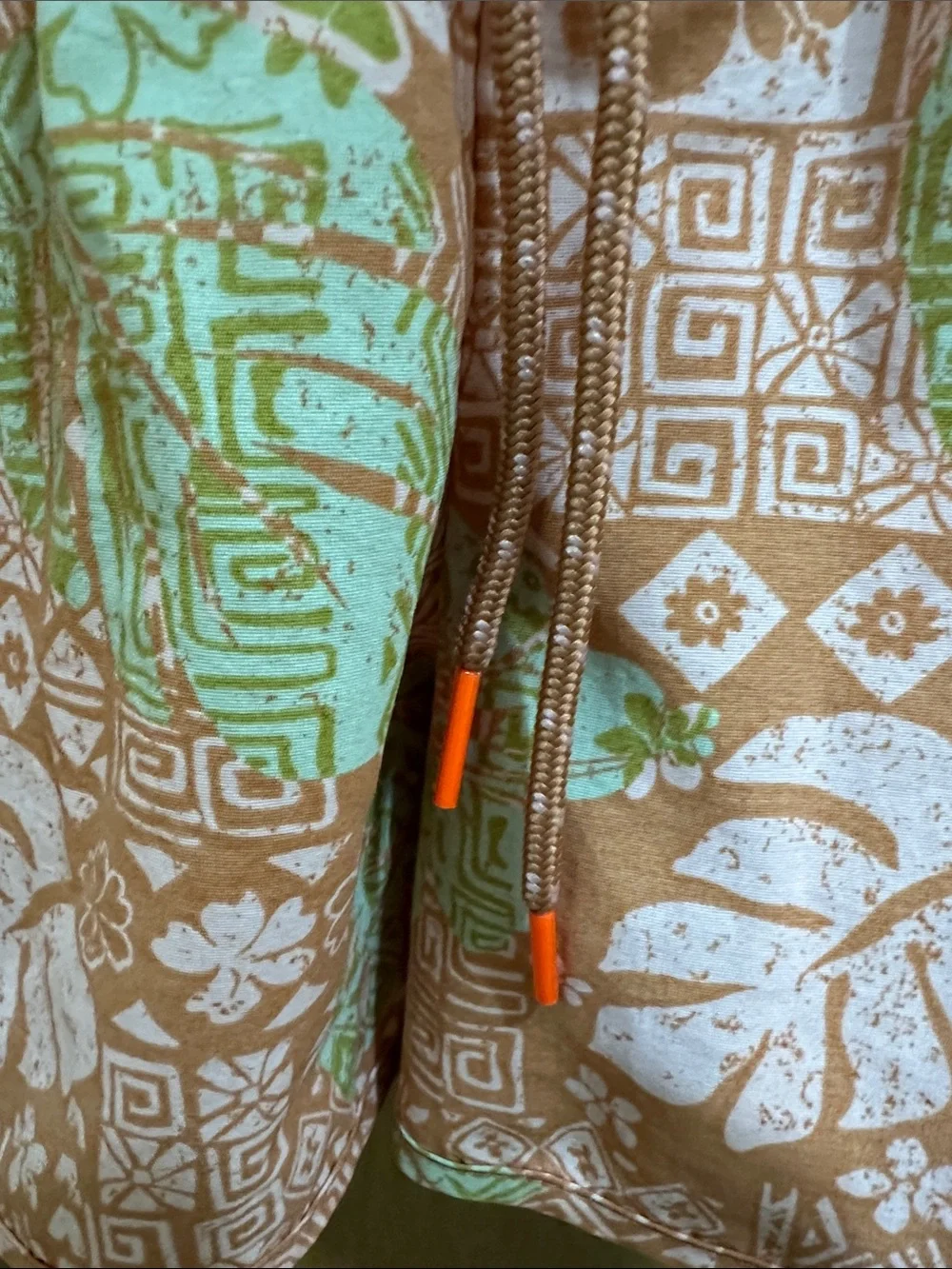Billabong Orange and Mint Floral Elastic-Waist Women’s Shorts